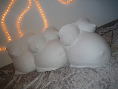 Gipsabdruck im Verlauf der Schwangerschaft